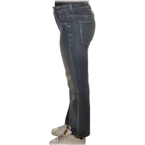 Pinko Trousers-- Brigitta Bootcut Ripped Jeans - Medium Denim - Trousers - Made in Italy - Luxury Exclusive Collection - Avvenice
