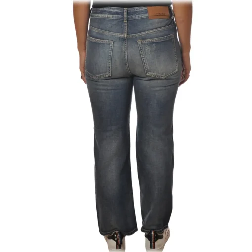 Pinko Trousers-- Brigitta Bootcut Ripped Jeans - Medium Denim - Trousers - Made in Italy - Luxury Exclusive Collection - Avvenice