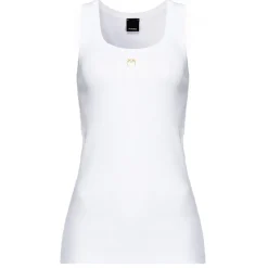 Pinko Tops-- Cannetè Cotton Tank Top with Logo - White - Top - Made in Italy - Luxury Exclusive Collection - Avvenice