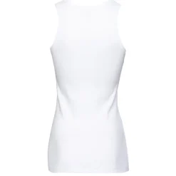Pinko Tops-- Cannetè Cotton Tank Top with Logo - White - Top - Made in Italy - Luxury Exclusive Collection - Avvenice