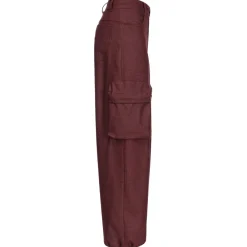 Pinko Trousers-- Cargo Prince of Wales Pattern - Bordeaux - Trousers - Made in Italy - Luxury Exclusive Collection - Avvenice
