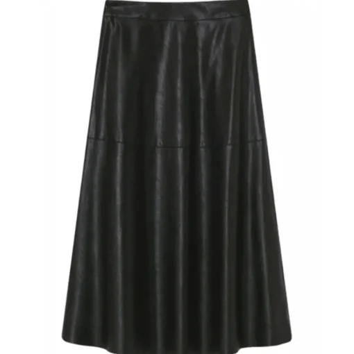 Pinko Skirts-- Faux Leather Midi Skirt - Black - Skirt - Made in Italy - Luxury Exclusive Collection - Avvenice