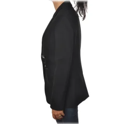 Pinko Jackets-- Jacket  Fulmine4 with Jewel Buttons - Black - Jacket - Made in Italy - Luxury Exclusive Collection - Avvenice