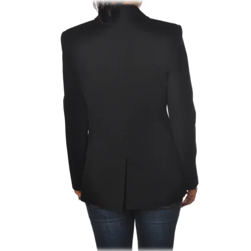 Pinko Jackets-- Jacket  Fulmine4 with Jewel Buttons - Black - Jacket - Made in Italy - Luxury Exclusive Collection - Avvenice