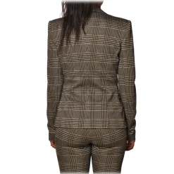 Pinko Jackets-- Jacket Gomberto2 in Prince of Galles Motif - Beige/Black - Jacket - Made in Italy - Luxury Exclusive Collection - Avvenice
