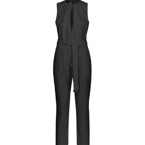 Pinko Dresses-- Jumpsuit with Geometric Cut-Out - Black - Dress - Made in Italy - Luxury Exclusive Collection - Avvenice