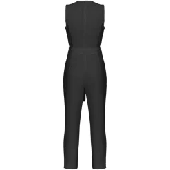 Pinko Dresses-- Jumpsuit with Geometric Cut-Out - Black - Dress - Made in Italy - Luxury Exclusive Collection - Avvenice