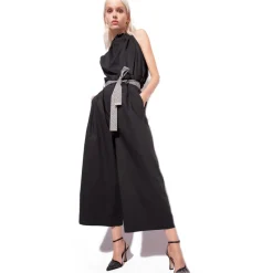 Pinko Tops-- Poplin Top with Ribbon - Black - Top - Made in Italy - Luxury Exclusive Collection - Avvenice