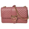 Pinko Bags-- Quilted Bag LoveClassicMix With Shoulder Chain and Logo - Pink - Bag - Made in Italy - Luxury Exclusive Collection - Avvenice