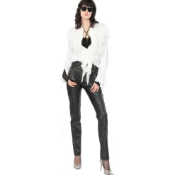 Pinko Shirts-- Ruffled Blouse - White - Shirts - Made in Italy - Luxury Exclusive Collection - Avvenice