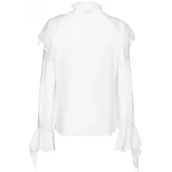 Pinko Shirts-- Ruffled Blouse - White - Shirts - Made in Italy - Luxury Exclusive Collection - Avvenice