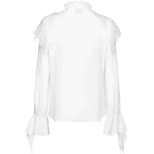 Pinko Shirts-- Ruffled Blouse - White - Shirts - Made in Italy - Luxury Exclusive Collection - Avvenice