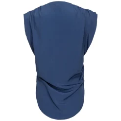 Pinko Tops-- Silk Blend V-Neck Top - Blue - Top - Made in Italy - Luxury Exclusive Collection - Avvenice