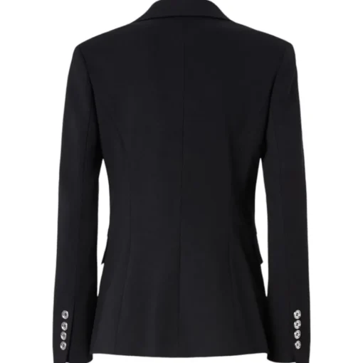 Pinko Jackets-- Single Breasted Blazer in Technical Fabric - Black - Jackets - Made in Italy - Luxury Exclusive Collection - Avvenice