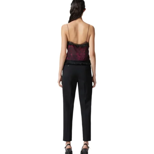 Pinko Tops-- Spotted Animal Print Short Top - Black/Pink - Top - Made in Italy - Luxury Exclusive Collection - Avvenice