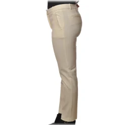 Pinko Trousers-- Trousers Bello88 Cigarette Model Middle Waist - White - Trousers - Made in Italy - Luxury Exclusive Collection - Avvenice
