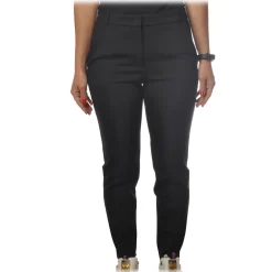 Pinko Trousers-- Trousers Bello100 Tapered Leg - Black - Trousers - Made in Italy - Luxury Exclusive Collection - Avvenice