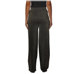 Pinko Trousers-- Trousers Canada Wide Leg in Lurex Knit - Grey - Trousers - Made in Italy - Luxury Exclusive Collection - Avvenice