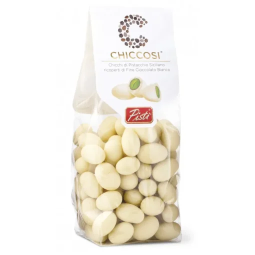 Pist\u00ec Sweets-Pistì - Chiccosi - Pistachio Beans Covered with White Chocolate - Fine Pastry Hand Wrapped - Avvenice