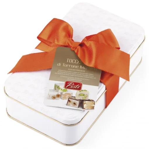 Pist\u00ec Sweets-Pistì - Soft Nougat Sicilian Chunks Mixed - Fine Pastry in Blanca Gift Box - Avvenice
