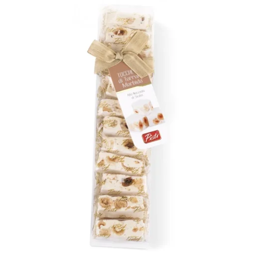 Pist\u00ec Sweets-Pistì - Soft Nougat Steak with Sicilian Nougat - Fine Pastry in Transparent Case with Bow - Avvenice