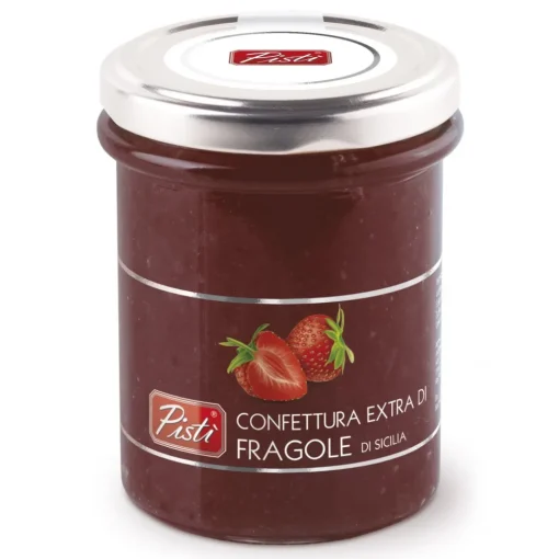 Pist\u00ec Sweets-Pistì - Strawberries Extra Jam - Sicilian Jams and Marmelades - In Premium Glass Jar - Avvenice
