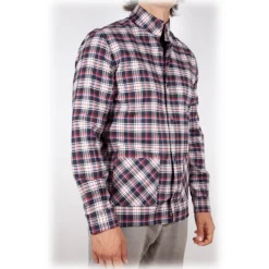Poggianti 1958 Shirts-Poggianti 1985 - Checked Shirt - Handmade in Italy - New Luxury Exclusive Collection - Avvenice