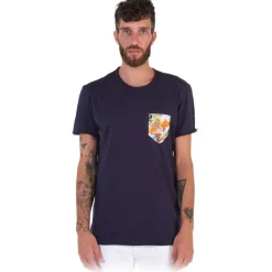 Poggianti 1958 T-shirt-Poggianti 1985 - Cotton T-Shirt 853-01 Blue - Handmade in Italy - New Luxury Exclusive Collection - Avvenice
