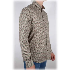 Poggianti 1958 Shirts-Poggianti 1985 - Fancy French Collar Shirt - Handmade in Italy - New Luxury Exclusive Collection - Avvenice