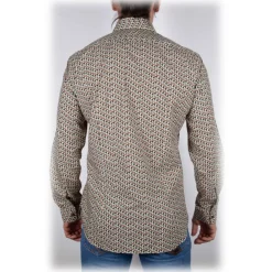 Poggianti 1958 Shirts-Poggianti 1985 - Fancy French Collar Shirt - Handmade in Italy - New Luxury Exclusive Collection - Avvenice