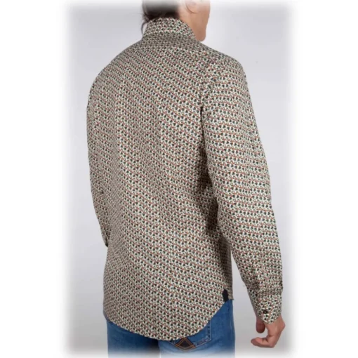 Poggianti 1958 Shirts-Poggianti 1985 - Fancy French Collar Shirt - Handmade in Italy - New Luxury Exclusive Collection - Avvenice