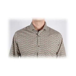 Poggianti 1958 Shirts-Poggianti 1985 - Fancy French Collar Shirt - Handmade in Italy - New Luxury Exclusive Collection - Avvenice