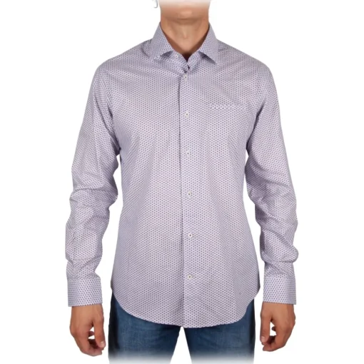 Poggianti 1958 Shirts-Poggianti 1985 - Fancy French Collar Shirt - Handmade in Italy - New Luxury Exclusive Collection - Avvenice