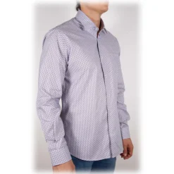 Poggianti 1958 Shirts-Poggianti 1985 - Fancy French Collar Shirt - Handmade in Italy - New Luxury Exclusive Collection - Avvenice