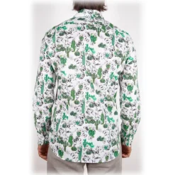 Poggianti 1958 Shirts-Poggianti 1985 - French Collar Fancy Shirt - Handmade in Italy - New Luxury Exclusive Collection - Avvenice