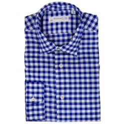 Poggianti 1958 Shirts-Poggianti 1985 - Soft Collar Check Shirt - Handmade in Italy - New Luxury Exclusive Collection - Avvenice