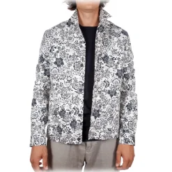 Poggianti 1958 Shirts-Poggianti 1985 - Soft Collar Patterned Shirt - Handmade in Italy - New Luxury Exclusive Collection - Avvenice