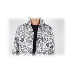 Poggianti 1958 Shirts-Poggianti 1985 - Soft Collar Patterned Shirt - Handmade in Italy - New Luxury Exclusive Collection - Avvenice