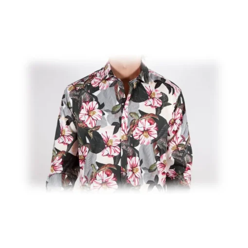 Poggianti 1958 Shirts-Poggianti 1985 - Stretch Fantasy Shirt Italian Collar - Handmade in Italy - New Luxury Exclusive Collection - Avvenice