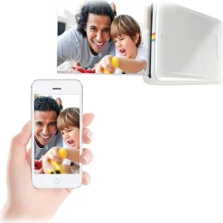 Polaroid Photo & Video-- ZIP Mobile Printer w/ZINK Zero Ink Printing Technology - Compatible w/iOS & Android Devices - Black - Avvenice