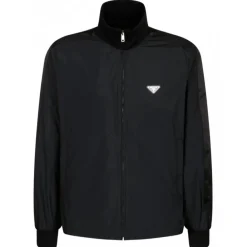 Prada Jackets-- Black Blouson Jacket - Exclusive Luxury Collection - Avvenice