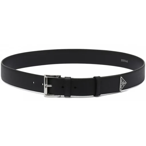 Prada Belts-- Black Triangle Logo Belt - Exclusive Luxury Collection - Avvenice