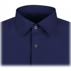 Prada Shirts-- Blue Poplin Shirt - Exclusive Luxury Collection - Avvenice