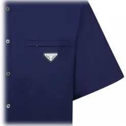 Prada Shirts-- Blue Poplin Shirt - Exclusive Luxury Collection - Avvenice
