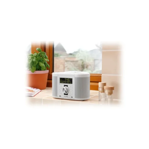 Pure Audio-- Chronos CD Series 2 - White - Digital and FM clock radio with CD - High Quality Digital Radio - Avvenice
