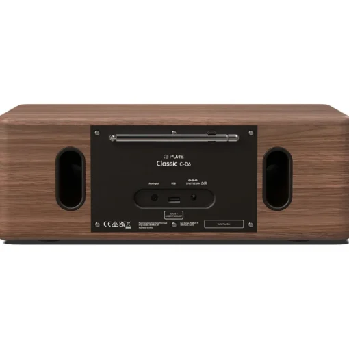 Pure Audio-- Classic C-D6 - Coffee Black Walnut - CD-Player DAB+ Radio with Bluetooth - High Quality Digital Radio - Avvenice