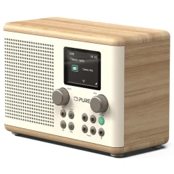 Pure Audio-- Classic H4 - Cotton White Oak - Digital Kitchen Radio with Bluetooth - High Quality Digital Radio - Avvenice