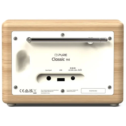 Pure Audio-- Classic H4 - Cotton White Oak - Digital Kitchen Radio with Bluetooth - High Quality Digital Radio - Avvenice