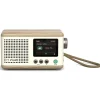 Pure Audio-- Classic Mini - The Charming Portable Digital Radio - Cotton White/Oak - High Quality Digital Radio - Avvenice