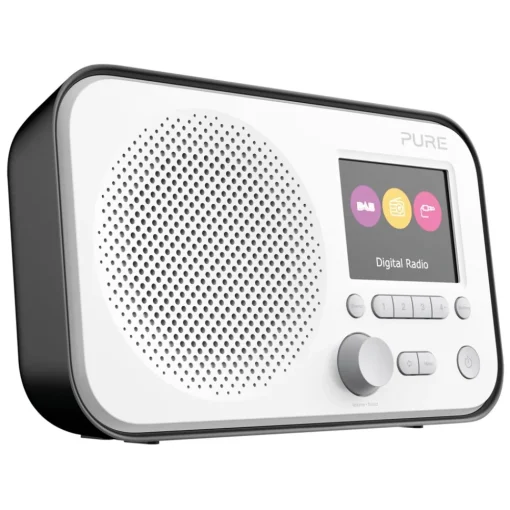 Pure Audio-- Elan E3 - Black - Portable DAB/DAB+ and FM Radio with Colour Display - High Quality Digital Radio - Avvenice